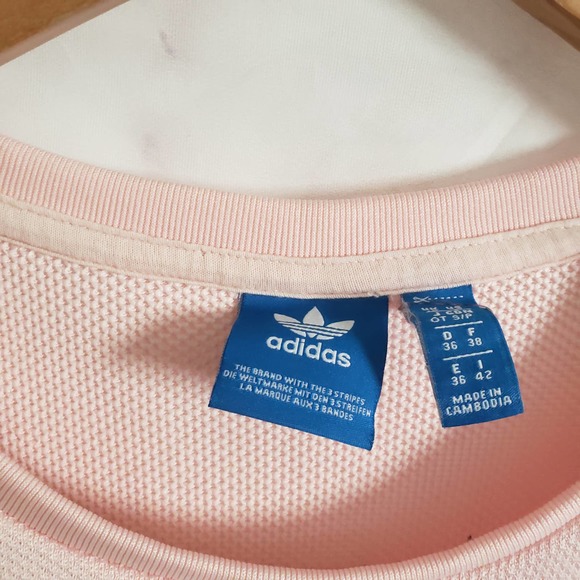 ADIDAS Pink White Short Sleeve Shirt - Picture 5 of 9